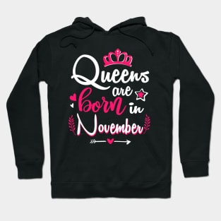 Women Queens Are Born In November Hoodie